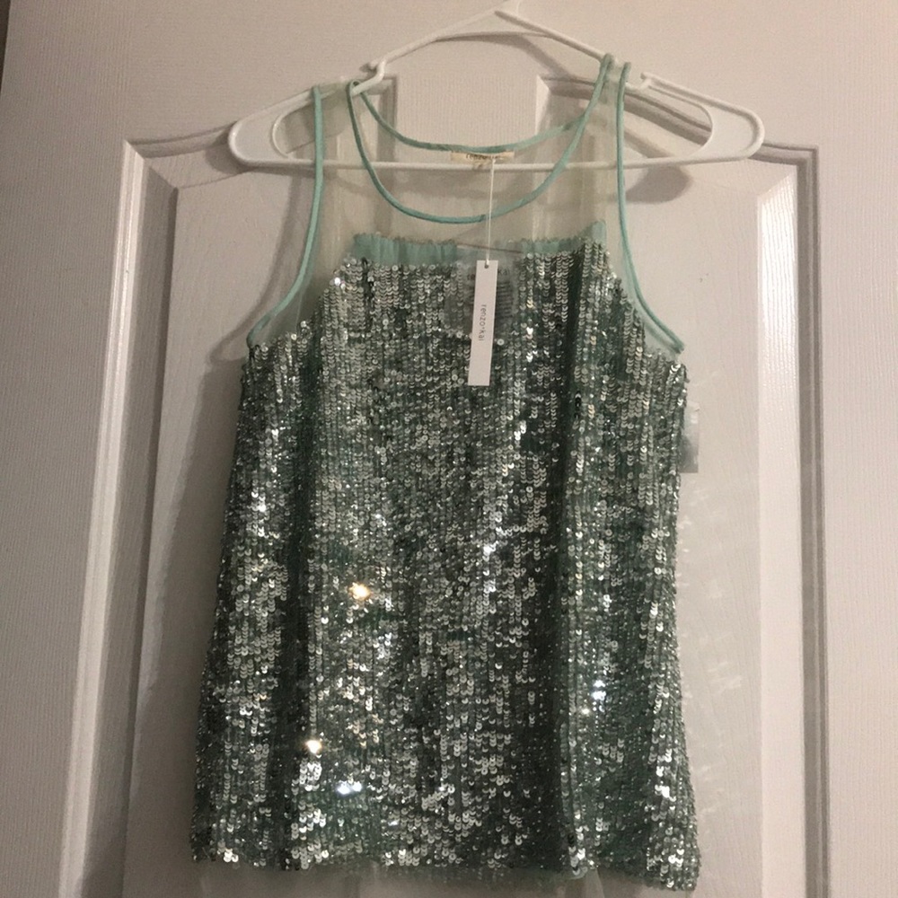 Turquoise Renzo+Kai tank top